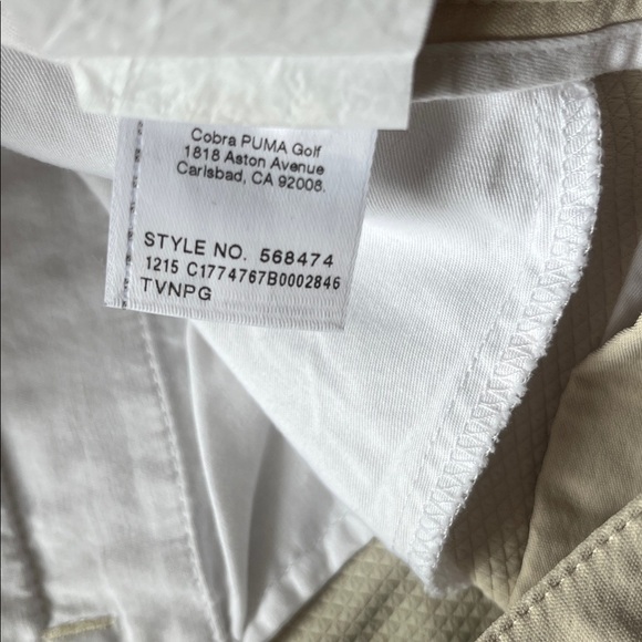 Puma Khaki Golf Shorts Dry Fit 11” Inseam Flat Front, Casual Work, Men’s Size M - Picture 6 of 11